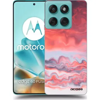 Pouzdro na mobilní telefon Picasee silikonový černý obal pro Motorola Edge 60 Fusion - Sunset