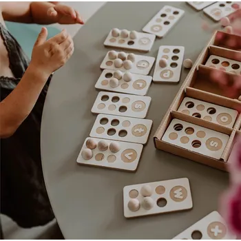 Dřevěná hračka Abeceda s Braillovým systémem – dřevěná sada