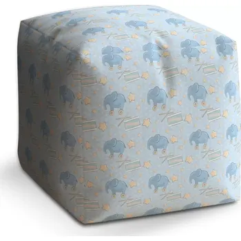 Taburet Sablio Taburet Cube Bubny a sloni: 40x40x40 cm