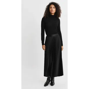 Dámská sukně SUKNĚ GANT SATEEN PLEATED SKIRT BLACK