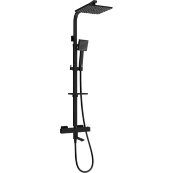 Sprchový set Mexen CQ45 sada vanová a sprchová s dešťovou sprchou a termostatickou baterií, černá - 779104595-70 Nástěnné vanové systémy