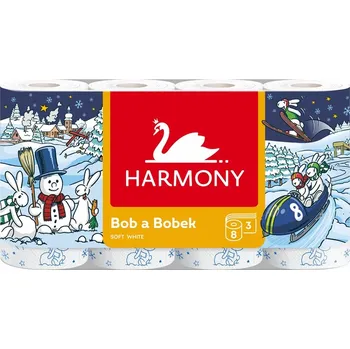 Toaletní papír Papír toaletní Harmony Soft Bob a Bobek - 3-vrstvý / 8 rolí