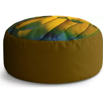 Taburet Sablio Taburet Circle Barevné peří: 38x48 cm