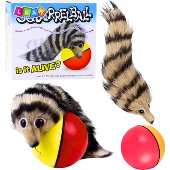 Hračka pro psa Míč s chlupatým ocasem fretky interaktivní hračka pro děti