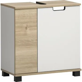 Koupelnový nábytek Skříňka pod umyvadlo Möbelpartner Emmik dub bílá 59,8 x 62,4 x 32,6 cm