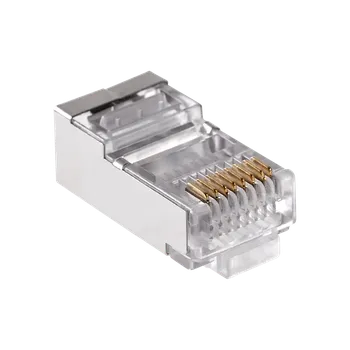 Kabel Inne Telefonní zástrčka RJ45 8P 8C (drát) průchozí CAT.5E stíněný