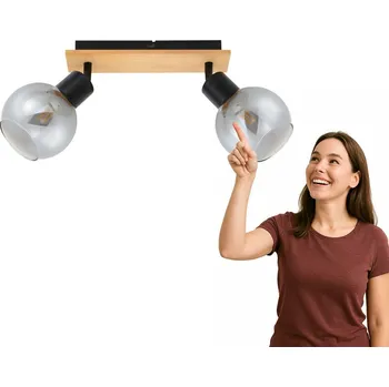 Stropní Svítidlo obdélníkový Italux 32 x 23 cm šedý