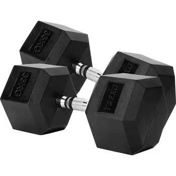 Potažené/pogumované jednoruční činky s pevnou hmotností Trexo 1x 35 kg