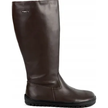 Dámské kozačky Olivier Hazel barefoot kožené minimalistické kozačky hnědé lico 43