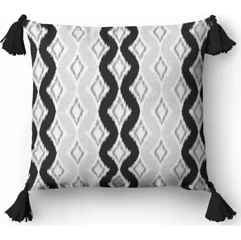 Povlak na dekorativní polštářek Dekorační povlak na polštář 45x45 5394 B šedý mátový černý geometrický