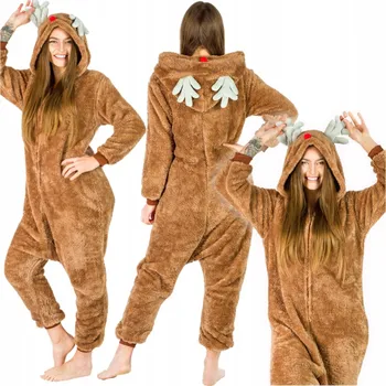 Dámské pyžamo PYŽAMO OVERAL KIGURUMI JEDNODÍLNÉ SOB TEPLÝ KOMBINEZON KOSTÝM XL
