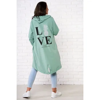 Dámská mikina Kesi Dámská bunda s potiskem v červené barvě Barva: Tyrkysová, Velikost: UNI