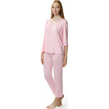 Dámské noční prádlo MEWA lingerie dámské pyžamo viskóza růžové velikost 54