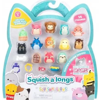 SQUISH A LONGS Squishmallows 14 ks Sada Figurek a Příslušenství Prstýnek