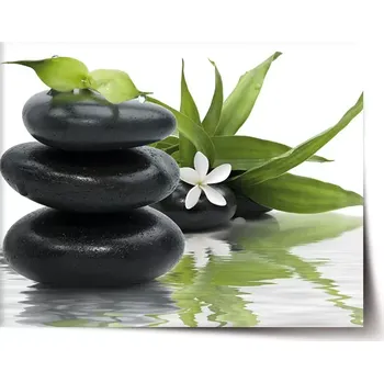 Plakát Sablio Plakát Květ s kameny - 120x80 cm