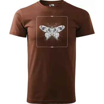 Pánské oblečení Sablio Tričko s potiskem Noční posel - hnědé S