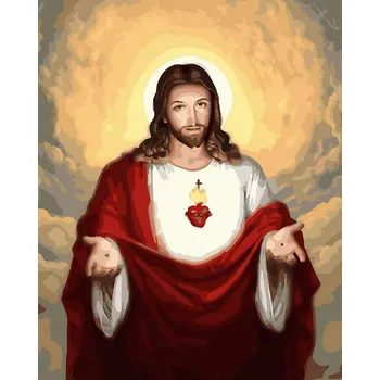 Obraz Malování podle čísel iPicasso Jesus Kristus 40x50 cm na rámu