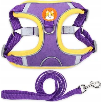 Vodítko pro psa POSTROJ PRO PSA NASTAVITELNÝ PRODYŠNÝ + VODÍTKO STŘEDNÍ PLEMENO