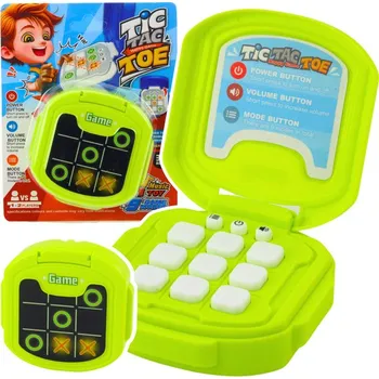 Desková hra Elektronická hra Kolečko a křížek Tic Tac Toe 9 režimů zelená