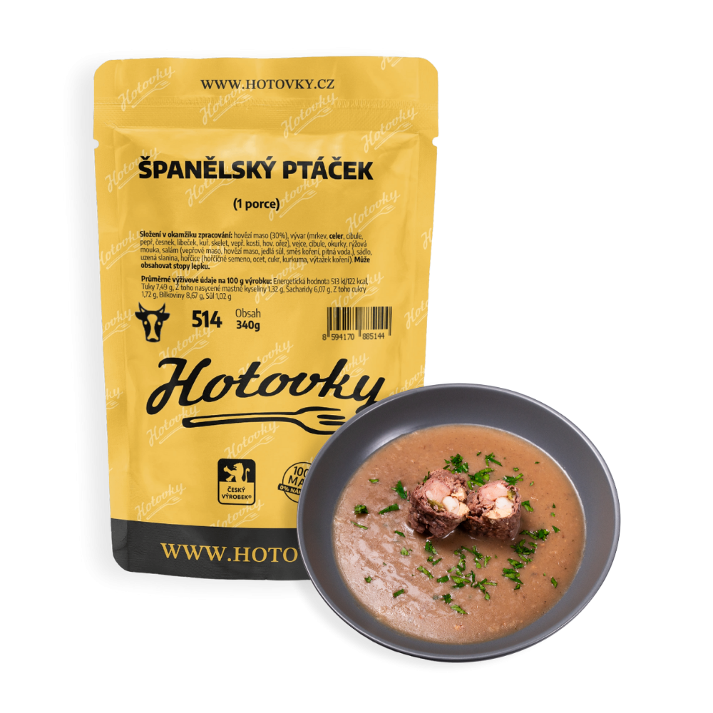 Španělský ptáček (1 porce) španělský ptáček | hotové české jídlo