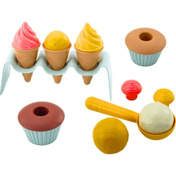 Hračka na písek Sada na písek Zmrzlina oplatky Cupcakes Lžíce 13 dílů