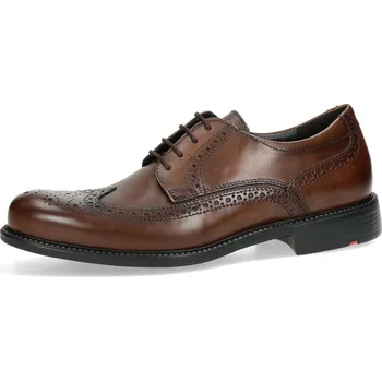 Pánské polobotky Lloyd pánské kožené společenské boty - tmavohnědé - 24-625-02-BRANDY