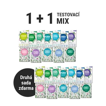 Prací prášek Výhodný testovací balíček EcoHaus 1+1: Prací papírky + Ekologický úklid