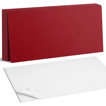 Dlažba Vinylové obklady s grafikou do koupelny, barva burgundská, 10 ks, 40x20 cm