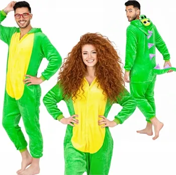 Dámský overall Onesies kombinéza/ overal PYŽAMO OVERAL KROKODÝL zelená velikost XL