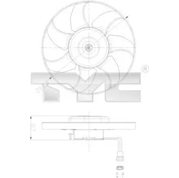Chladič motoru Větrák, chlazení motoru TYC 837-0025