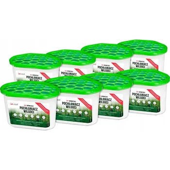 Vzduchotechnika 8X POHLCOVAČ VLHKOSTI ODVLHČOVAČ VZDUCHU 230g DO KUCHYNĚ KOUPELNY LESNÍ VŮNĚ