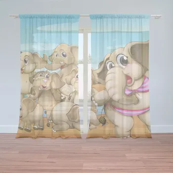 Záclona Sablio Záclony Sloni: 2ks 150x250cm