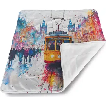 deka Sablio Deka pro miminko Žlutá tramvaj Paint - 80x100 cm