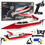 Motorový člun Vitality FT007 Dálkově ovládaný RC 1:16 Bílo Červený