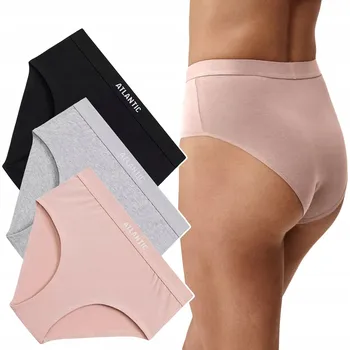 Dámské spodní prádlo KALHOTKY MAXI SPORT Atlantic 3CLP-009 Kalhotky s vysokým pasem - L
