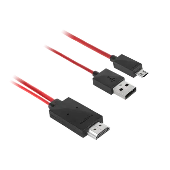 CABLETECH Kabel MHL konektor HDMI-micro USB 1.5M (Galaxy S3, Note2)