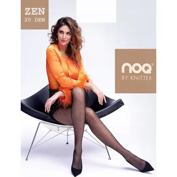 Dámské punčochy Knittex ZEN punčocháče Síťované punčochové kalhoty s puntíky 20 DEN# Velikost S