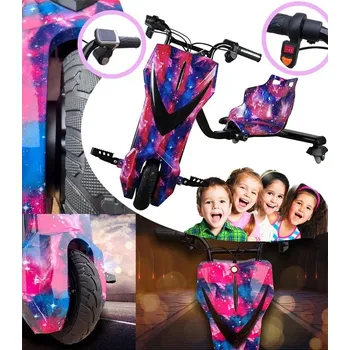 Elektrický invalidní skútr ELEKTRICKÁ MOTOKÁRA TŘÍKOLKA SKÚTR VOZIDLO ELEKTRICKÝ SKATEBOARD LED DRIFT