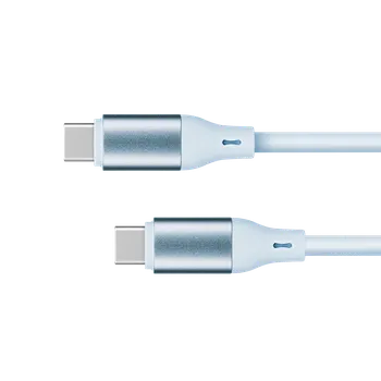 Datový kabel USB Type-C kabel - USB Type-C 100 W 1 m silikonový modrý Kruger&Matz Basic
