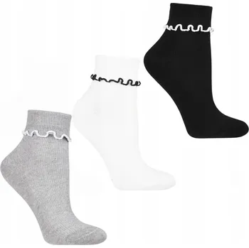 Pánské ponožky Dámské Ponožky MORAJ Klasické Ponožky s volánkem Vysoké 3-BALENÍ 38-41
