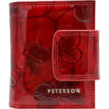 Peterson peněženka z pravé kůže červená - dámská