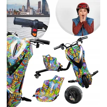 Elektrický invalidní skútr ELEKTRICKÁ MOTOKÁRA TŘÍKOLKA SKÚTR VOZIDLO ELEKTRICKÝ SKATEBOARD LED DRIFT