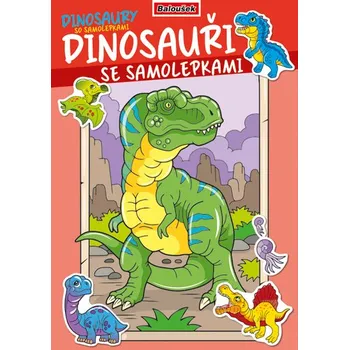 omalovánky Omalovánka A4 se samolepkami - Dinosauři