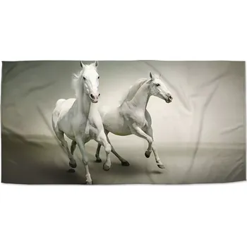 Osuška Sablio Ručník Dva bílí koně - 50x100 cm