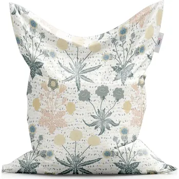 Sedací pytel Sablio Sedací vak Classic Šedé květiny - 150x100 cm