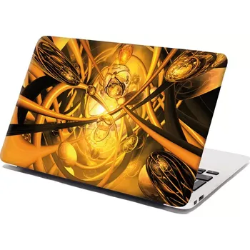 samolepka Sablio Samolepka na notebook Žlutá abstrakce - 29x20 cm