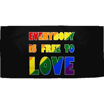 Sablio Ručník Everybody is free to love - 30x50 cm