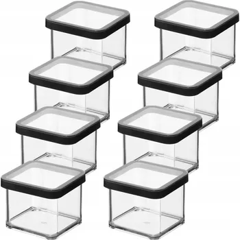 Dóza na potraviny ROTHO SADA 8 DÓZ NA POTRAVINY PRO SYPKÉ SUROVINY 0,5L ČERNÁ LOFT