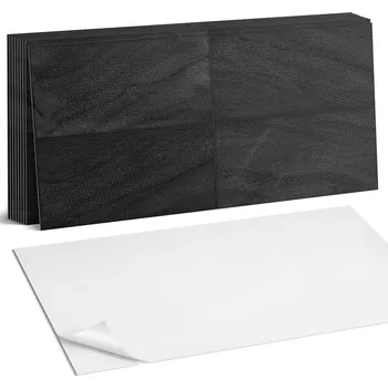 Dlažba Vinylové dlaždice s motivem do kuchyně Tmavé kamenné desky 10 ks 40x20 cm