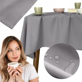 ubrus Ubrus Odolný vůči Skvrnám na Stůl Hladký Univerzální 120x260 SURBO Světle Šedý